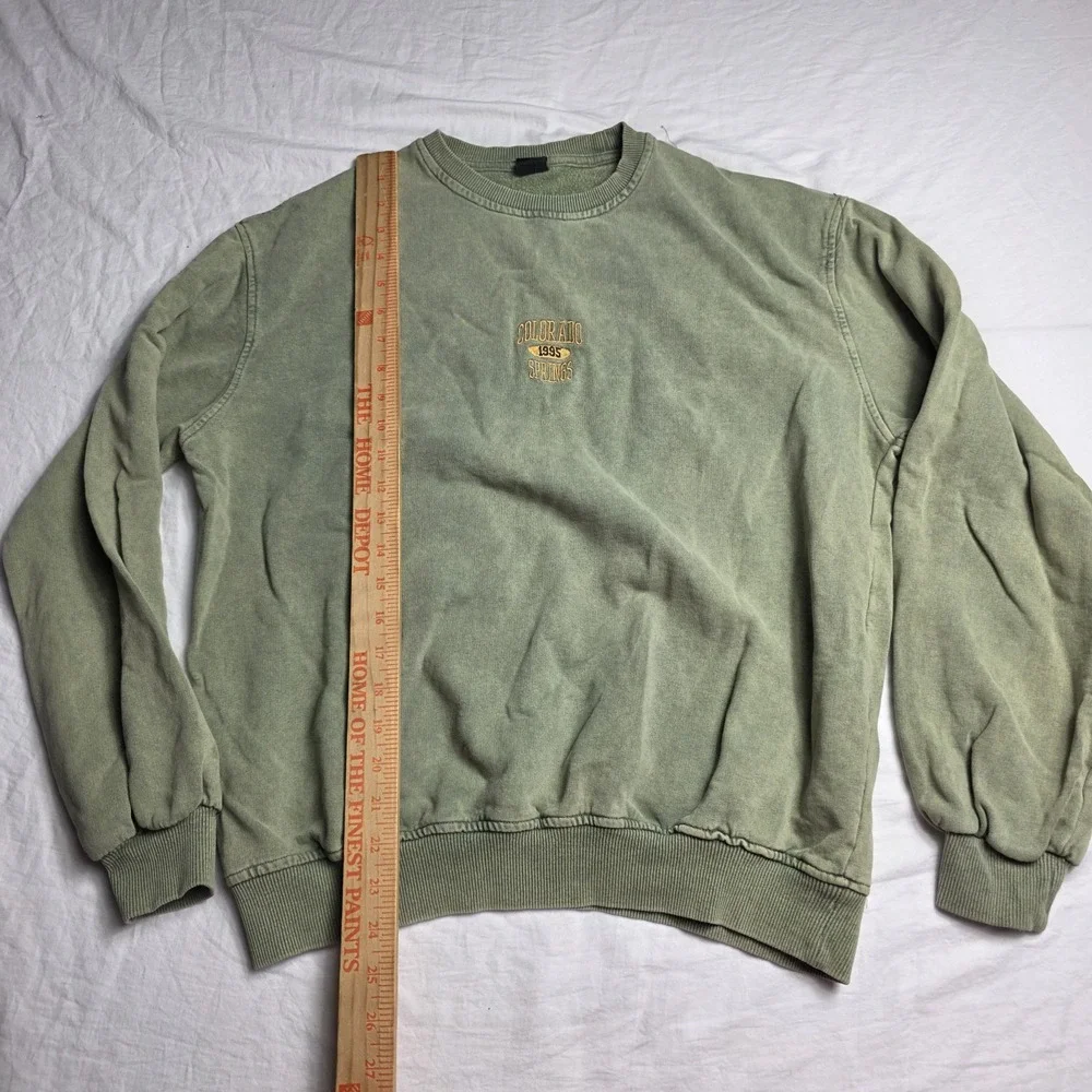 Pacsun women's sweatshirt colorado Springs Washed discoloration small green